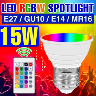 สมาร์ทหลอดไฟ Led E27 RGB หลอดไฟ85-265V ประหยัดพลังงานดาวน์ไลท์ GU10 Spotlight MR16 AtmosphereRemote ควบคุมหรี่แสงได้110