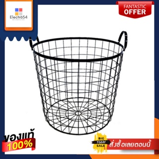 ตะกร้าผ้ากลมหูหิ้ว LOFTY 38x33cmRound cloth basket with handle LOFTY 38x33cm