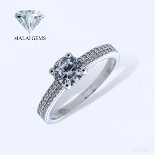 Malai Gems แหวนเพชร แหวนเพชรชู เงินแท้ 925 เคลือบทองคำขาว ประดับเพชรสวิส CZ รุ่น 221-R17277 แถมกล่อง