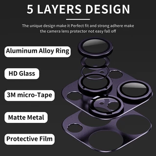 Wsken ฟิล์มกันรอยกล้อง เหมาะสําหรับ for iPhone 16 Pro Max กระจกกันรอย iPhone 16 Pro / 15 Pro/14 Pro ฝาครอบเลนส์กล้องโลหะอัลลอยด์พร้อมฟิล์มกันรอยเลนส์กระจกนิรภัย