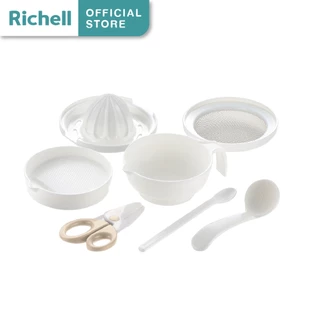 Richell(ริเชลล์) อุปกรณ์ทำอาหารสำหรับเด็กฝึกทานช่วงแรก ทำได้5 แบบ Handy Cooking Set