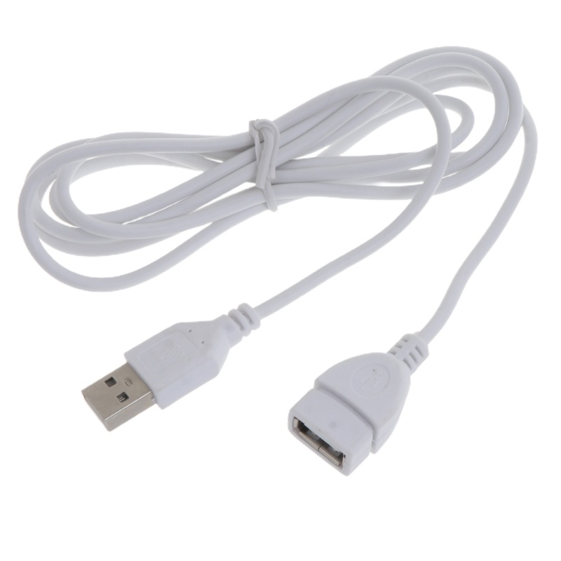 QUU สีขาว USB Extension Cable Extender Lead A ชายหญิง 1.5M 5ft