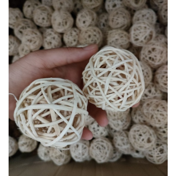 DOD ของเล่นหนูแฮมเตอร์ ลูกบอลหวาย ของเล่นนก ของเล่นลูกบอลหวาย พร้อมส่ง - รูปที่ 3