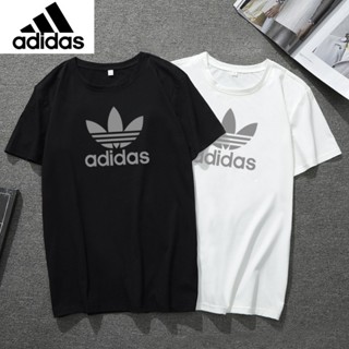 เสื้อยืดชาย Spot Auction Adidas เสื้อยืดลำลองสำหรับผู้ชายผู้หญิงแขนสั้น Oversize 2021 cotton 100%;wF