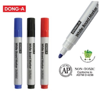 DONG-A ปากกาไวท์บอร์ด ดองอา เติมหมึกได้ ขนาดเส้น 2.0 mm ปลอดสารพิษ จำนวน 1แท่ง