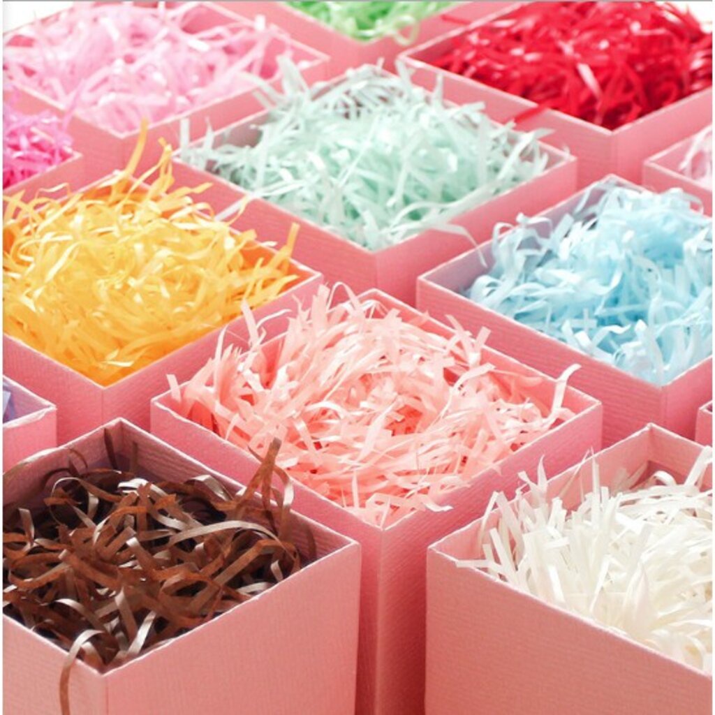 กระดาษฝอย ฝอยสี กระดาษฝอยสี ฝอยนุ่ม ฟู ฝอยรองสินค้า (ขนาด 500 กรัม)