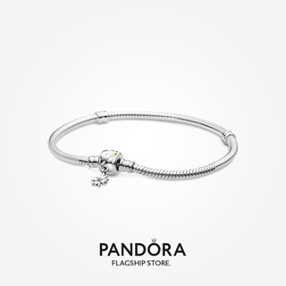 Pandora สร้อยข้อมือเงิน 925 ลายดอกเดซี่ งู ของขวัญวันเกิด คริสต์มาส