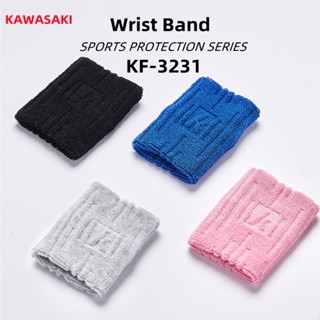 Kawasaki สายรัดข้อมือ KF-3231 ดูดซับเหงื่อ เป็นมิตรกับสิ่งแวดล้อม สําหรับเล่นเทนนิส บาสเก็ตบอล ฟิตเนส 2 ชิ้น