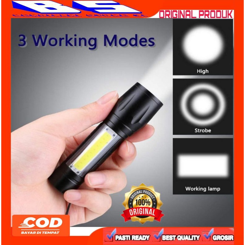 [BS] MINI LED SWAT FLASHLIGHT พร้อมการชาร์จ USB CHARGE POLICE Q5 SUPER