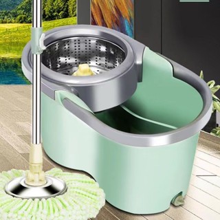 ถังปั่นไม้ถูพื้น ถังปั่นไม้ม้อบ ไม้ม้อบ พร้อมผ้า Spin Mop ไม้ถูพื้นพร้อมถัง