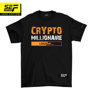 เสื้อยืดสําหรับผู้ชาย✕♗★☼SEF เครื่องแต่งกาย Cryptocurrency Crypto Trading Series เสื้อยืดยักษ์ใ xFK