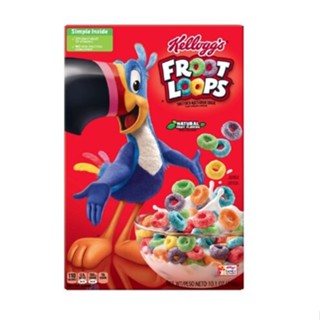 Kelloggs Froot Loops 345g (นำเข้าจากอเมริกา) เคลล็อกส์ ฟรูตลูปส์ อาหารเช้า ซีเรียลธัญพืช อาหารเช้าซีเรียล