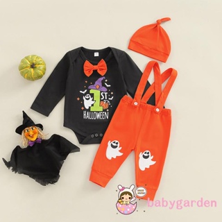 Babygarden- ชุดรอมเปอร์ พิมพ์ลายตัวเลข และผี พร้อมหมวก สําหรับเด็กผู้ชาย