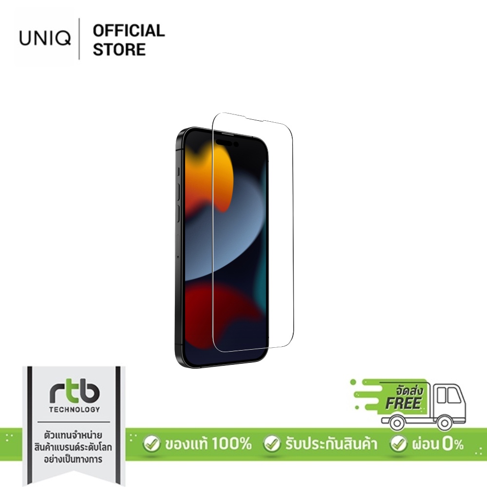UNIQ ฟิล์มกระจกกันรอย Optix สำหรับ  iPhone 14 ( 14/Plus/Pro/Pro Max ) - Clear