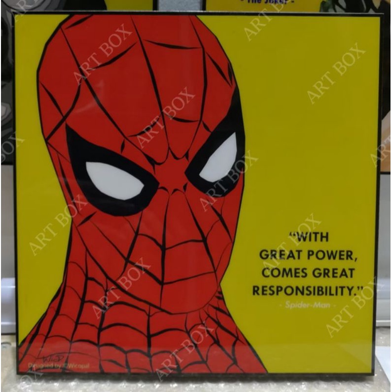 Art Box Spiderman รูปภาพตกแต่งผนัง รูปภาพตกแต่งบ้าน รูป Pop Art กรอบรูป Pop Art ตกแต่งผนัง