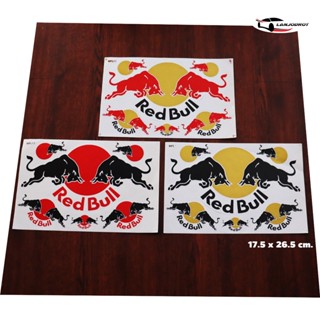 สติ๊กเกอร์ แต่งรถ รถแข่ง ลาย RedBull เรดบูลล์ ติดรถ ขนาด 17.5 x 26.5 cm.