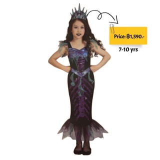 ชุดแฟนซีฮาโลวีน Mermaid Skeleton Halloween Costume for girl 7-10 yrs