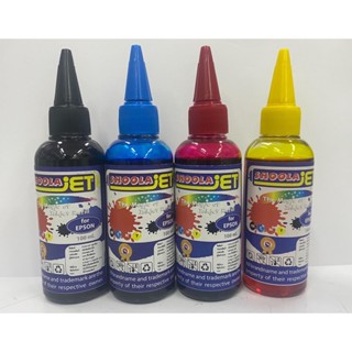 SHOOLA JET FOR EPSON Inkjet หมึกเติมอิงค์เจ็ท CANON ขนาด 100 ml. ( ชุด​ 4 สี.​ BLCK/CYAN/MAGENTA/YELLOW) .