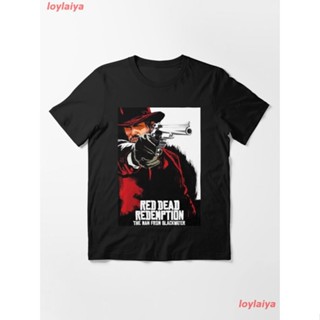 John Marston Gunslinger Video Gaming Essential T-Shirt เสื้อยืดผู้ชาย ลายการ์ตูนพิมพ์ลายเสื้อลายการ์ตูนผู้หญิง คอกลม สิน