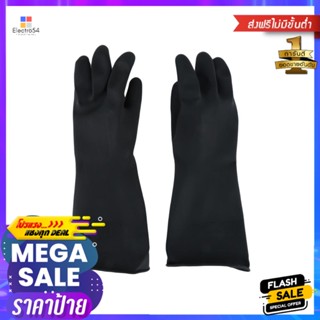 ถุงมือยางอุตสาหกรรม STRONGMAN 16 นิ้ว L สีดำRUBBER GLOVES STRONGMAN 16IN SIZE L BLACK