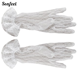 Seafeel_ ถุงมือเจ้าสาว ปักลายลูกไม้ 1 คู่