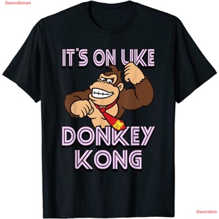 เสื้อคู่วินเทจ เสื้อสีขาว เสื้อยืดกีฬา Super Mario Its On Like Donkey Kong T-Shirt Sports T-shirt