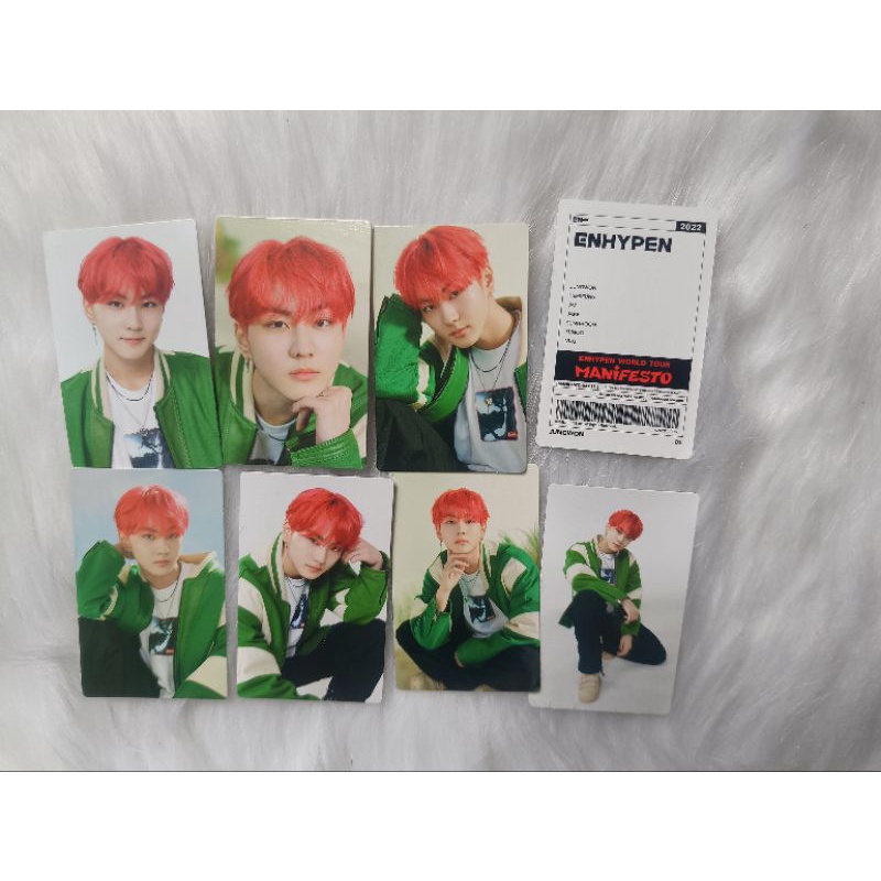 การซื้อขาย jungwon manifesto world tour 2022 ehypen การ์ดรูปถ่ายอย่างเป็นทางการ