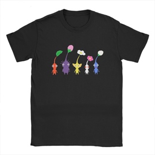 เสื้อยืดชาย - เสื้อเชิ้ต Kawaii Pikmin ผู้ชายเสื้อยืดตลกเสื้อยืดการ์ตูนน่ารักกราฟิก Tshirts ฤดูร้อน