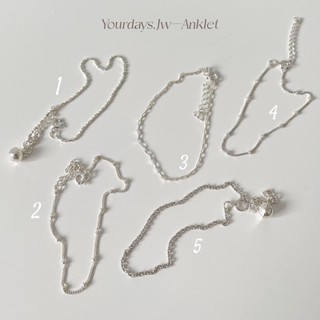 Yourdays/สร้อยข้อเท้าเงินแท้92.5%/Silver anklet/เครื่องประดับเงินแท้