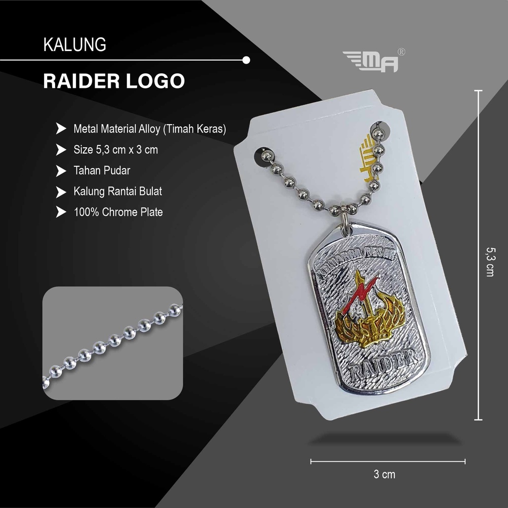 RAIDER API LOGO TAG RAIDER API Logo สร้อยคอโซ่ผู้ชาย