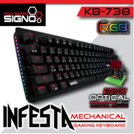 SIGNO Mini RGB Mechanical Gaming Keyboard รุ่น INFESTA KB-738