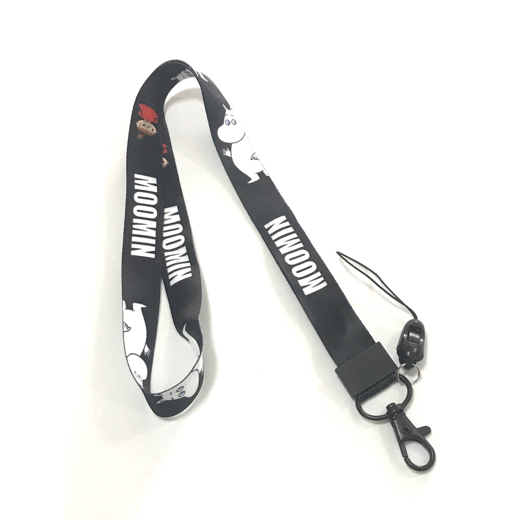 MOOMIN 2B สายคล้องบัตร ห้อยโทรศัพท์ ลาย MOOMIN น่ารัก มีก้ามปู มีห่วงเล็ก ถอดได้  ขนาดกว้าง 2cm  ยาว