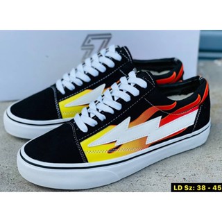 🔥พร้อมส่ง👟 Revenge X Storm Low Top Black (with Flames) size.38-44