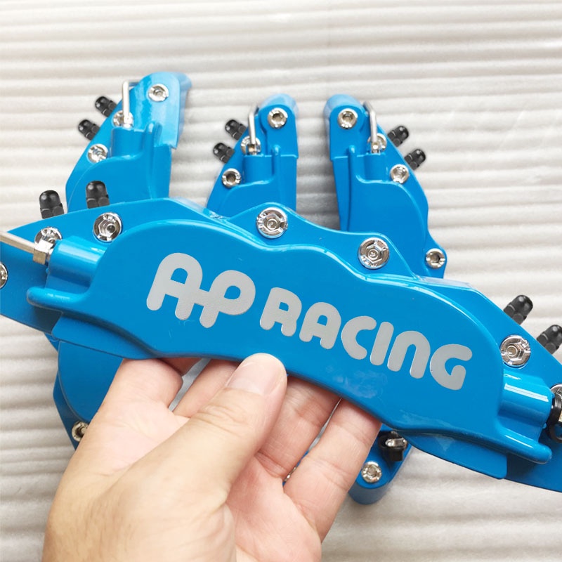 Sivler AP Racing Sticker Logo Metal เบรค Dics Caliper Cover Fixing By สกรู