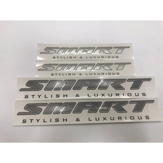 สติ๊กเกอร์แบบดั้งเดิม คำว่า SMART STYLISH &amp; LUXURIOUS สำหรับ ISUZU DMAX sticker ติดรถ แต่งรถ อีซูซุ ดีแม็กซ์