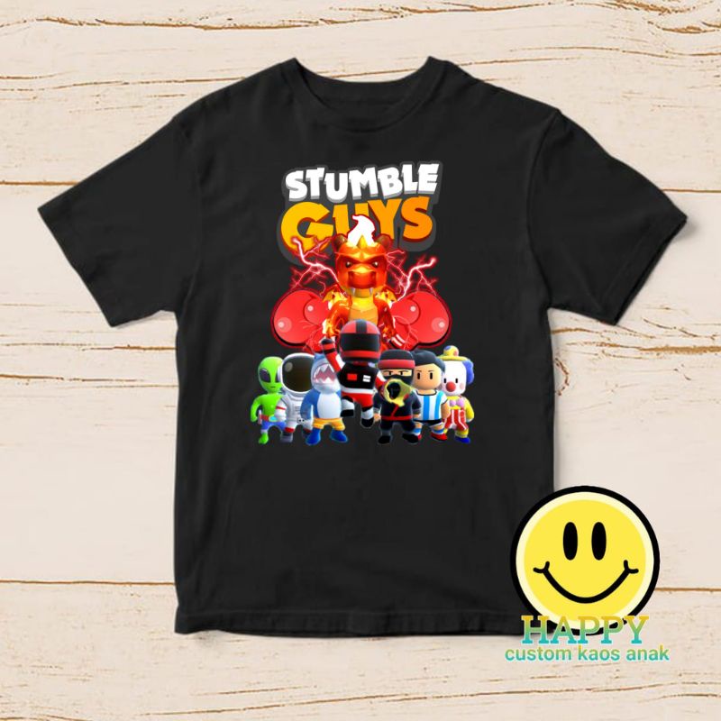 เสื้อผ้าเด็ก Stumble Guys เสื้อยืด Stumble Guys dragon lava