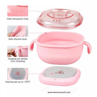 ( ห( หม้อแว๊กซ์ ซิลิโคน ชมพู ) latest style exquisite small and portable wax pot 400ml capacity silicone bowl wax mel...