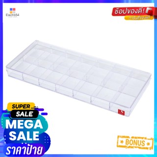 กล่องแบ่งช่อง 14 ช่อง BOXBOX 1224-14L 11x26x2.5 ซม. สีขาว14 COMPARTMENT BOX BOXBOX 224-14L 11X26X2.5CM WHITE