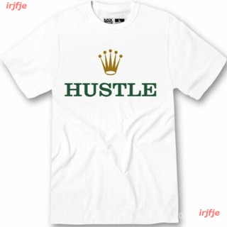 New Rolex Hustle Logo Raptees Tshirt Men เสื้อยืดผู้ชาย ดพิมพ์ลาย เสื้อยืดผ้าฝ้าย คอกลม cotton ความนิยม discount