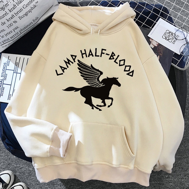 Percy Jackson เสื้อฮู้ดผู้ชาย harajuku เกาหลี y2k ความงาม Ulzzang ผู้ชายเสื้อผ้าพิมพ์ Ulzzang
