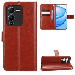 เคสสำ Vivo V25 Pro Case Flip PU Leather Phone Casing Vivo V25 Pro V25Pro คสโทรศัพท์มือถือ Back Cover