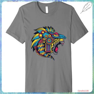 New Quetzalcoatl Aztec Feathered Serpent God Of Sun And Wind Premium T-Shirt เสื้อยืด ดพิมพ์ลาย ดผ้าเด้ง คอกลม cotton คว