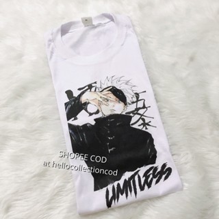 เสื้อยืดสําหรับผู้ชาย♛F.Jujutsu Kaisen - เสื้อยืดเชิ้ตอนิเมะ Satoru Gojo VER3 สําหรับผู้ชาย/เสื gxb