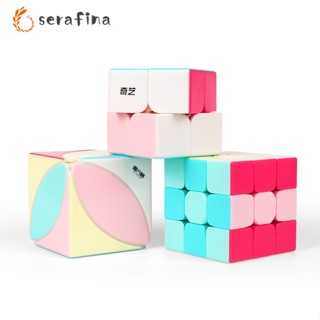 Rf Magic Cube Qiyi ลูกบาศก์นีออน สีมาการอง หมุนง่าย บรรเทาความเครียด