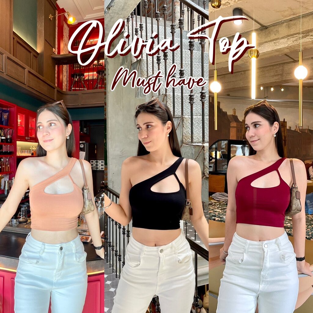 Olivia Top เสื้อสายฝอ ดีเทลสวยจึ้งมากก งานผ้าเรยอน 2 ชั้น หนาๆ ไม่บาง สวยดูแพงต้องยกให้