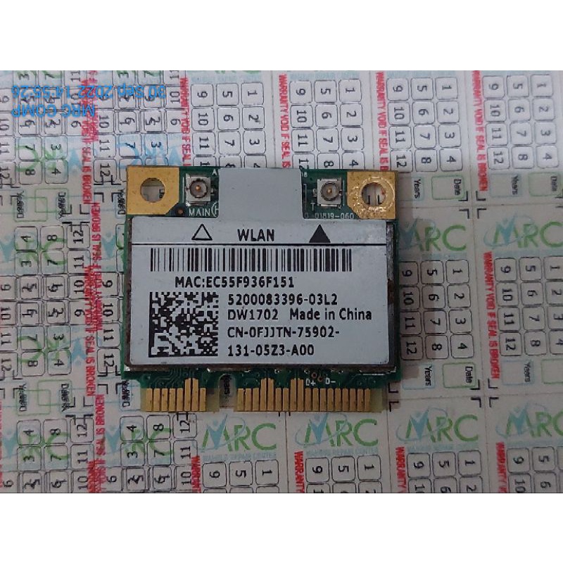วีรบุรุษ AR9285 AR5B195 DW1702 AR9002WB-1NGCD ครึ่งมินิ PCIe WLAN