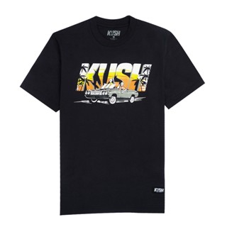 เสื้อคู่วินเทจ - เสื้อยืดสําหรับผู้ชาย▥K.Co OG KUSH (สีดํา) เสื้อยืด CVC แบบคลาสสิกสําหรับผู้ชาย/เส