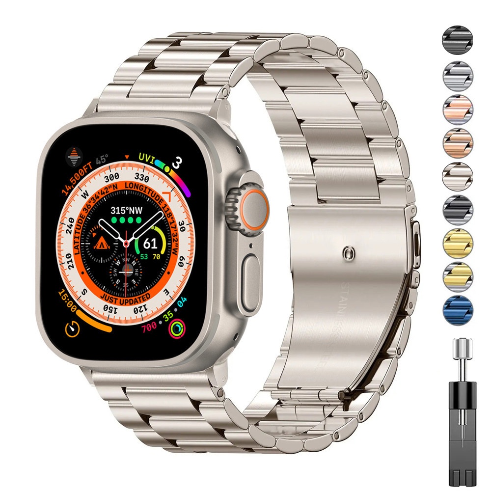 สายนาฬิกาข้อมือสเตนเลส สําหรับ Apple Watch Ultra 49 มม. Apple Watch Series 8 7 41 มม. 45 มม. Apple Watch SE 6 5 4 3 40 มม. 44 มม. 42 มม. 38 มม.