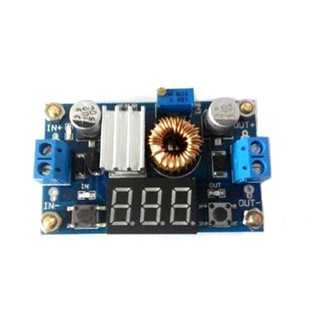 XL4015E1 DC-DC Adjustable Step-Down Module 4V-38V to 1.25V-36V 5A with Voltmeter พร้อม Heat Sink และ สกรู