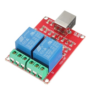 2 Channel USB Relay Module รีเลย์ 2 ช่องสามารถควบคุมทางคอมพิวเตอร์ผ่าน USB ได้